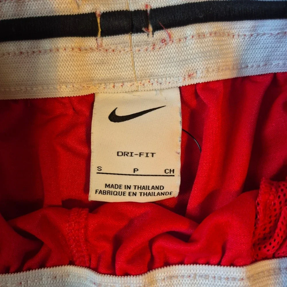 Nike Dri-FIT Red White Basketball Athletic Mesh‎ Shorts